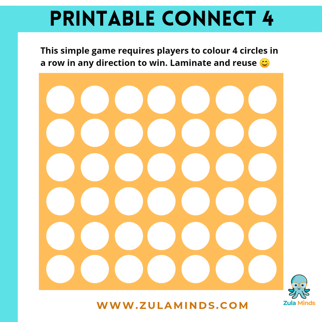 Printable Connect Game